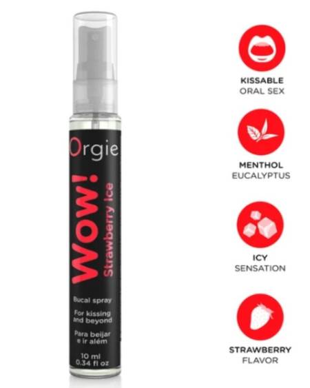 ORGIE - WOW! STRAWBERRY ICE SPRAY BUCAL BESABLE EFECTO FRÍO 10 ML