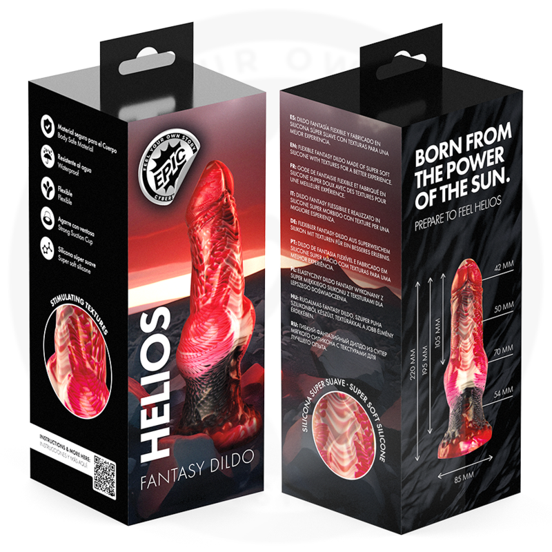 EPIC - HELIOS DILDO CON TESTÍCULOS CALOR Y ÉXTASIS