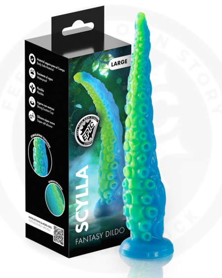 EPIC - SCYLLA DILDO TENTÁCULO FINO FLUORESCENTE TAMAÑO GRANDE