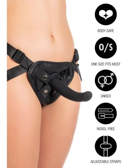 HIDDEN DESIRE - INFERNO STRAP-ON ARNÉS AJUSTABLE CON SOPORTE LUMBAR NEGRO