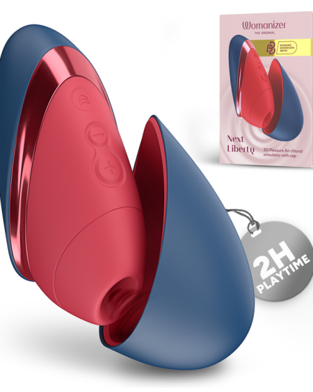 WOMANIZER - NEXT LIBERTY ESTIMULADOR DE CLÍTORIS 3D PLEASURE AIR AZUL/ROJO