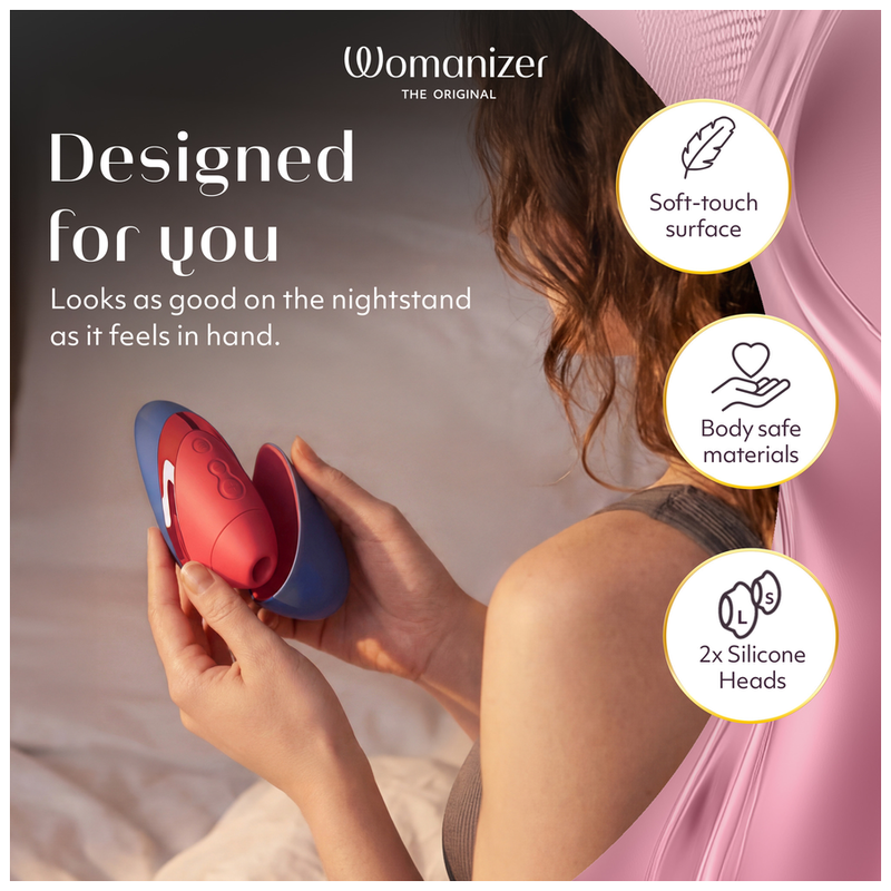 WOMANIZER - NEXT LIBERTY ESTIMULADOR DE CLÍTORIS 3D PLEASURE AIR AZUL/ROJO