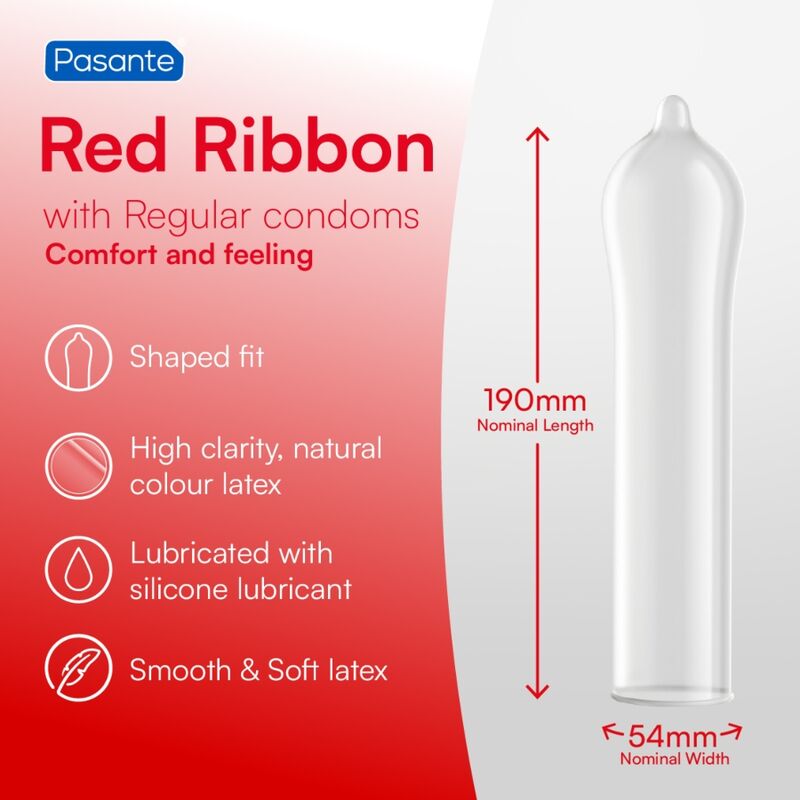 PASANTE – Preservativos Red Ribbon, 144 unidades