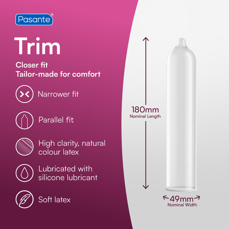 PASANTE – Preservativo Trim Ajustado Bolsa 144 Unidades