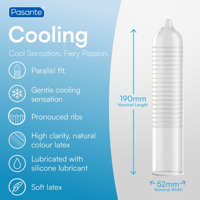 PASANTE – Preservativo Efeito Frio Bolsa 144 Unidades