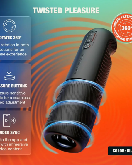 ARCWAVE - ORBIT MASTURBADOR MASCULINO GIRATORIO 360° CON CONTROL MEDIANTE APLICACIÓN NEGRO