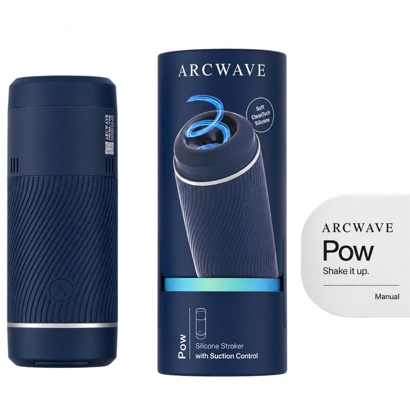 ARCWAVE - POW MASTURBADOR MANUAL CON CONTROL DE SUCCIÓN AZUL