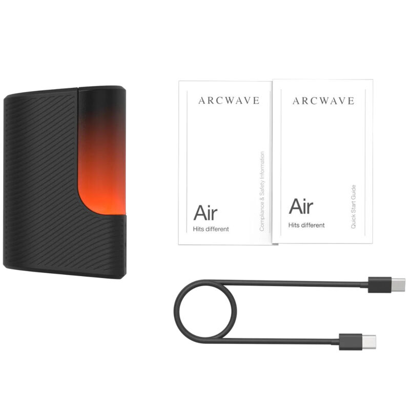 ARCWAVE - AIR MASTURBADOR MASCULINO ELÁSTICO CON PULSOS DE AIRE Y 6 INTENSIDADES NEGRO