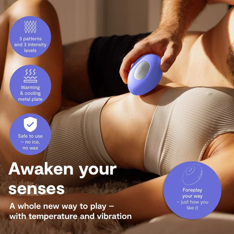 WE-VIBE - TEMP VIBRADOR CON FUNCIÓN DE CALOR Y FRÍO AZUL LAVANDA