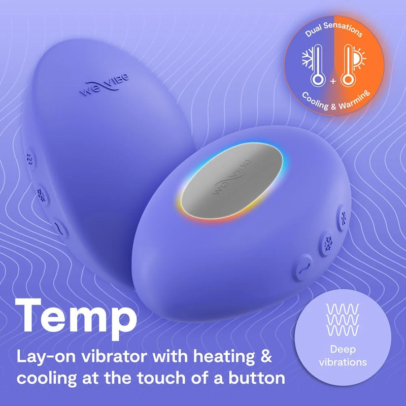 WE-VIBE - TEMP VIBRADOR CON FUNCIÓN DE CALOR Y FRÍO AZUL LAVANDA