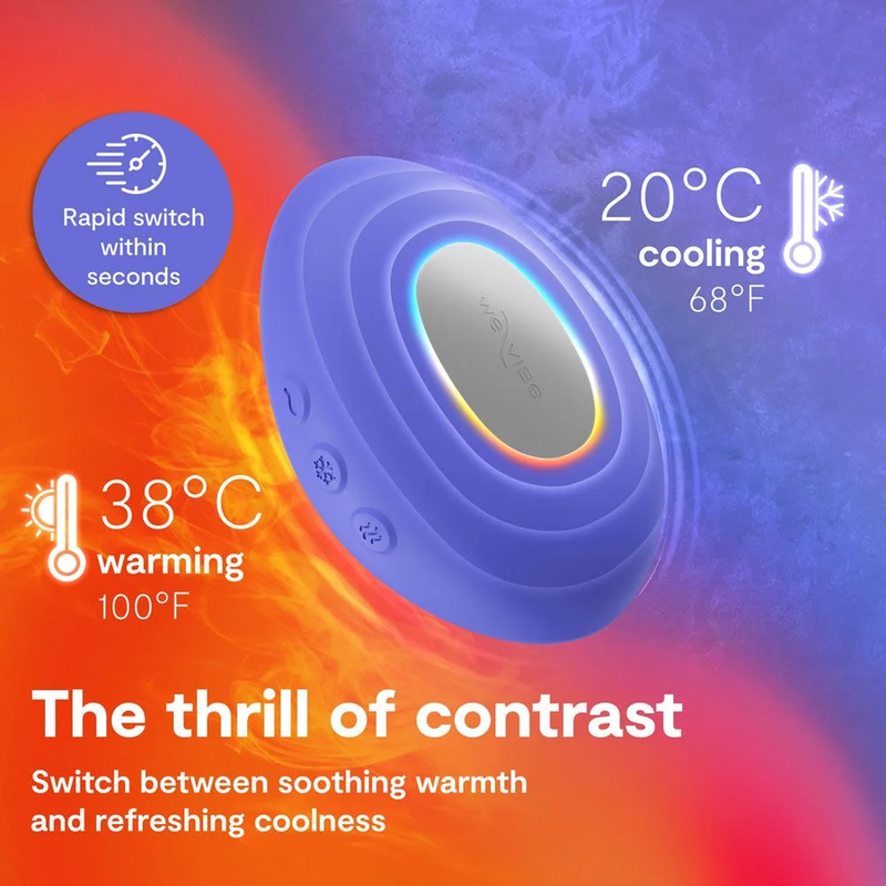 WE-VIBE - TEMP VIBRADOR CON FUNCIÓN DE CALOR Y FRÍO AZUL LAVANDA