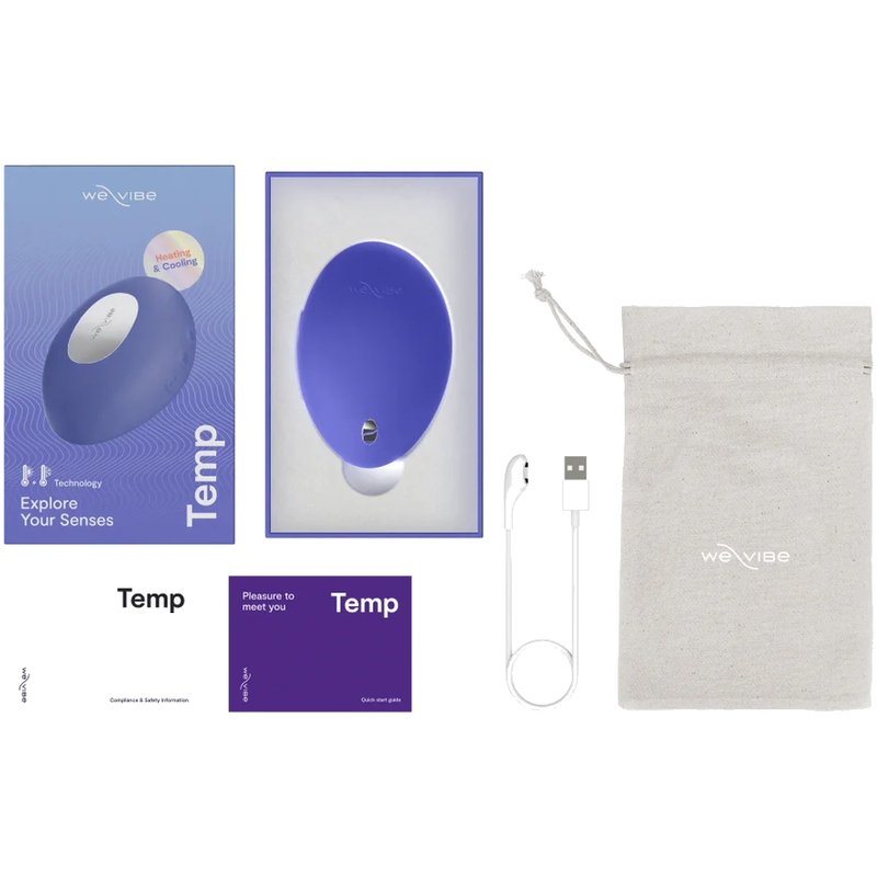 WE-VIBE - TEMP VIBRADOR CON FUNCIÓN DE CALOR Y FRÍO AZUL LAVANDA