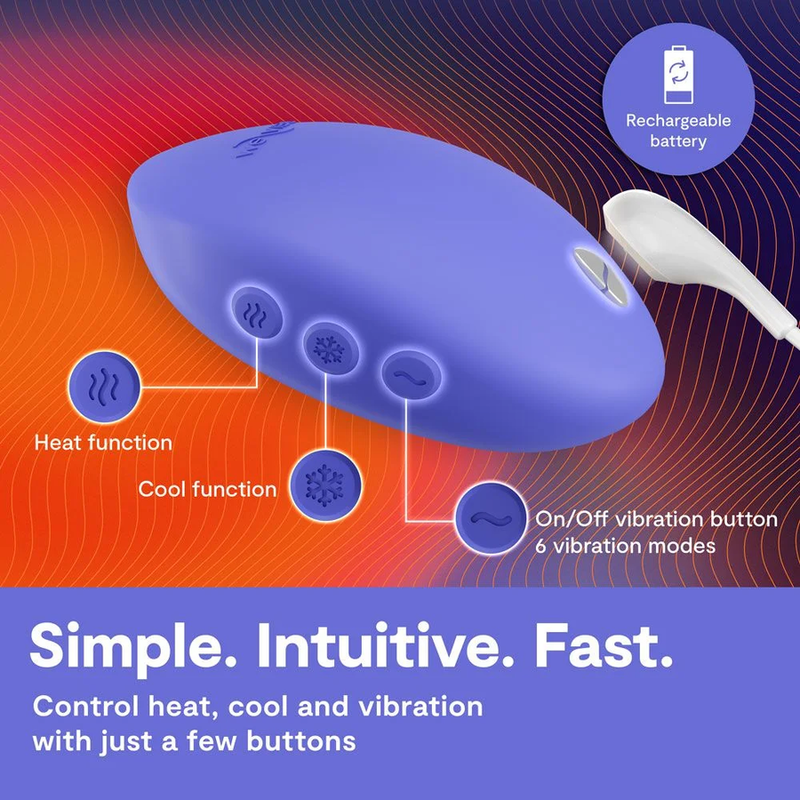 WE-VIBE - TEMP VIBRADOR CON FUNCIÓN DE CALOR Y FRÍO AZUL LAVANDA