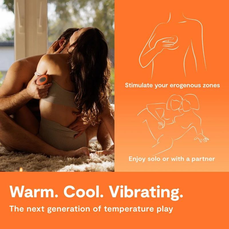 WE-VIBE - TEMP VIBRADOR CON FUNCIÓN DE CALOR Y FRÍO MANDARINA