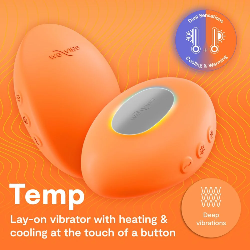 WE-VIBE - TEMP VIBRADOR CON FUNCIÓN DE CALOR Y FRÍO MANDARINA
