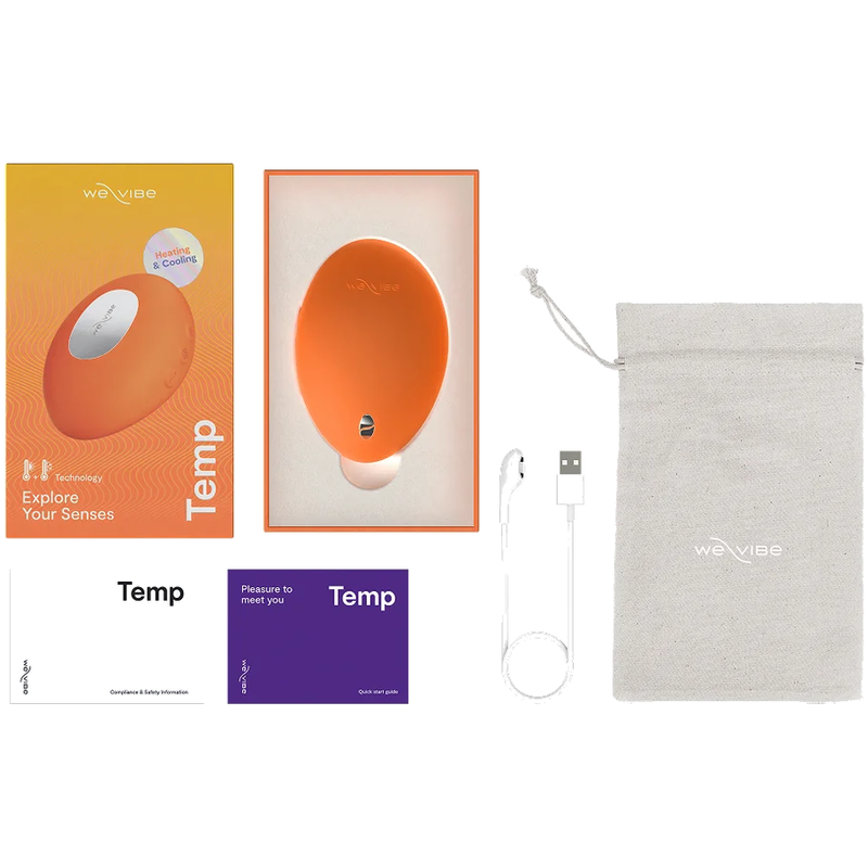 WE-VIBE - TEMP VIBRADOR CON FUNCIÓN DE CALOR Y FRÍO MANDARINA