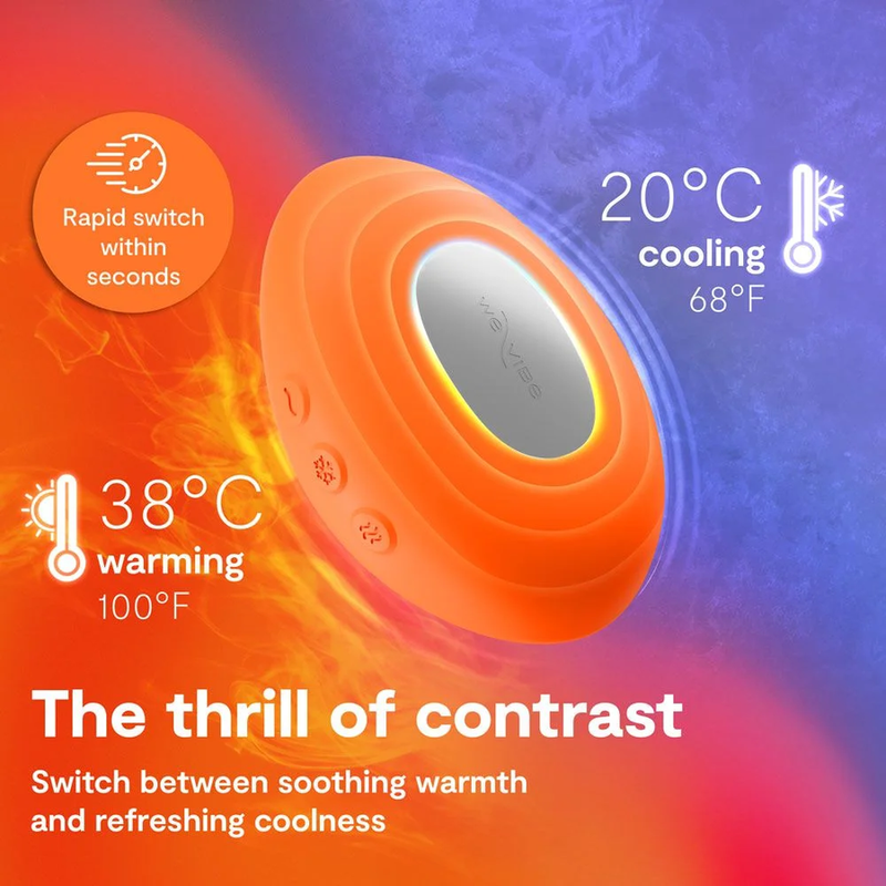 WE-VIBE - TEMP VIBRADOR CON FUNCIÓN DE CALOR Y FRÍO MANDARINA