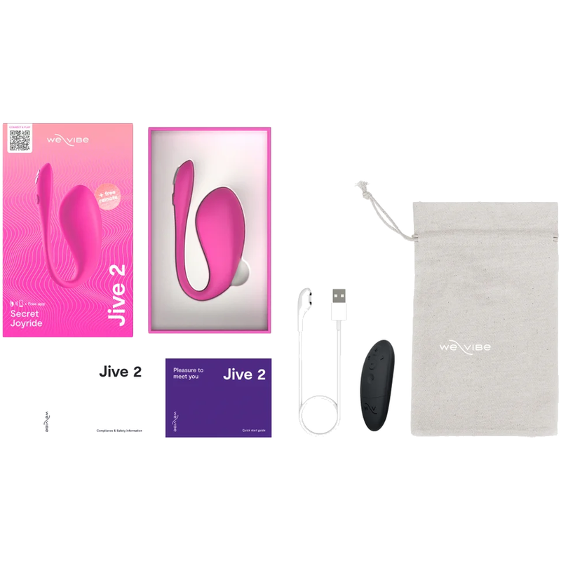 WE-VIBE - JIVE 2 VIBRADOR HUEVO PONIBLE ROSA ELÉCTRICO