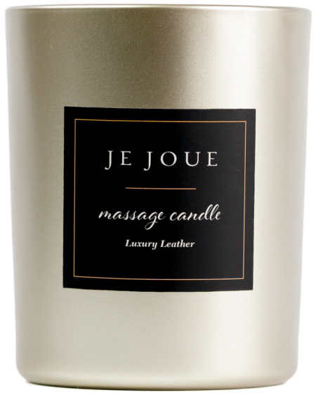 JE JOUE - LUXURY LEATHER VELA DE MASAJE CON ACEITE CALIENTE AROMA CUERO 160 G