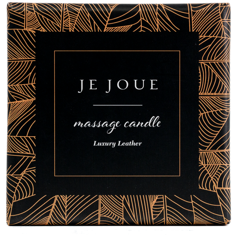 JE JOUE - LUXURY LEATHER VELA DE MASAJE CON ACEITE CALIENTE AROMA CUERO 160 G