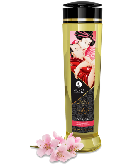 SHUNGA - PASSION ACEITE DE MASAJE ERÓTICO FLOR DE CEREZO 240 ML