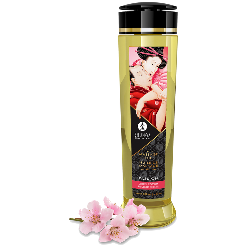 SHUNGA - PASSION ACEITE DE MASAJE ERÓTICO FLOR DE CEREZO 240 ML