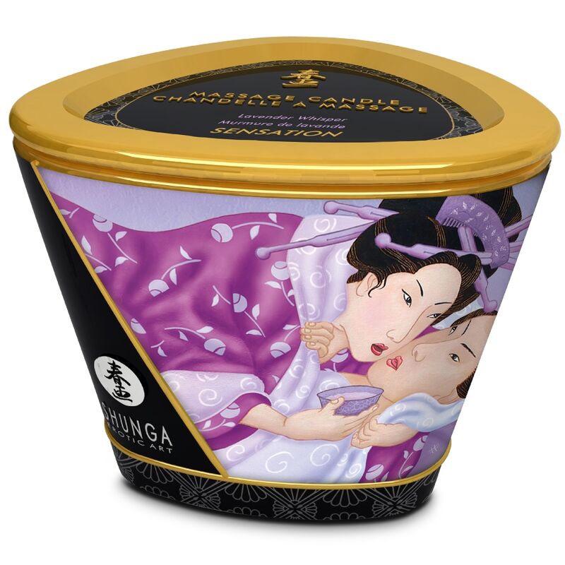 SHUNGA - MASSAGE CANDLE VELA DE MASAJE CON ACEITE CALIENTE FLOR DE CEREZO 170 ML