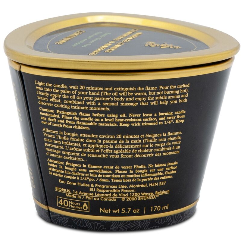SHUNGA - MASSAGE CANDLE VELA DE MASAJE CON ACEITE CALIENTE FLOR DE CEREZO 170 ML