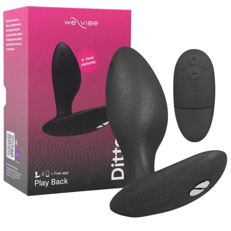 WE-VIBE - DITTO+ PLUG ANAL VIBRADOR ROSA - NEGRO