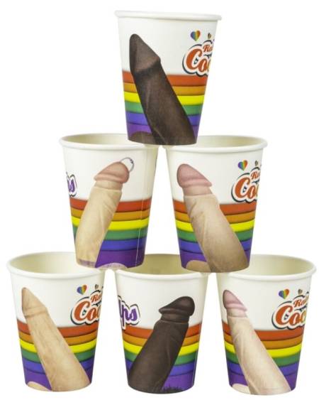 SPENCER & FLEETWOOD - COCKUPS SET DE 6 VASOS DE FIESTA CON DIBUJOS DE PENES