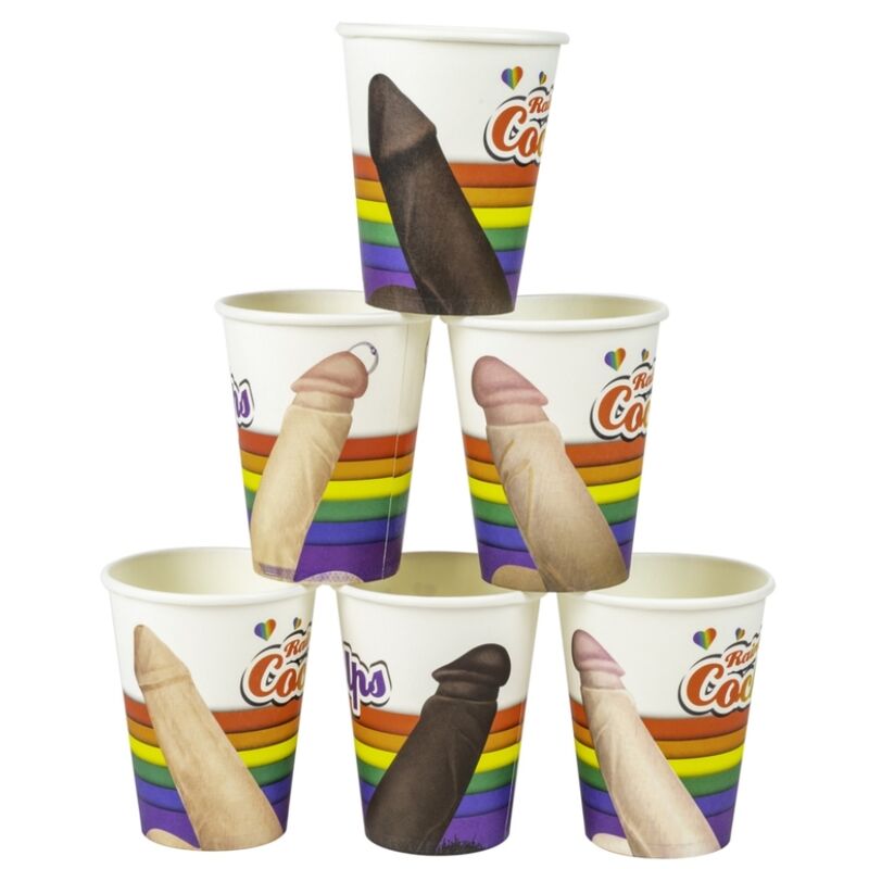 SPENCER & FLEETWOOD - COCKUPS SET DE 6 VASOS DE FIESTA CON DIBUJOS DE PENES