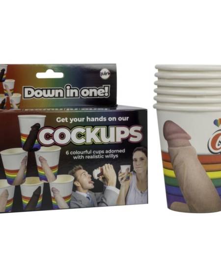 SPENCER & FLEETWOOD - COCKUPS SET DE 6 VASOS DE FIESTA CON DIBUJOS DE PENES